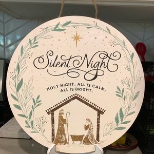 🌟Silent Night Nativity, Wood Wall Hanging, Front Door Hanger🌟